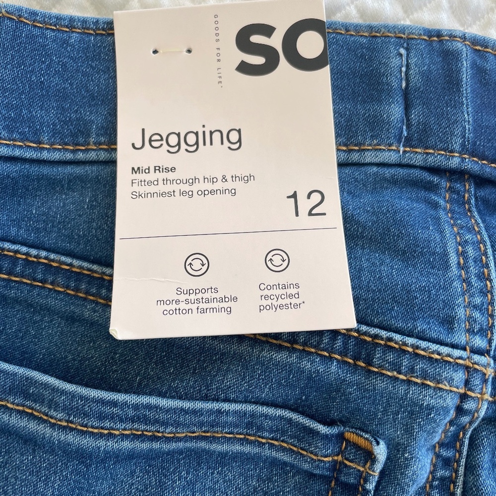 NWT Kohl's SO Girls Jeggings. Size 12.